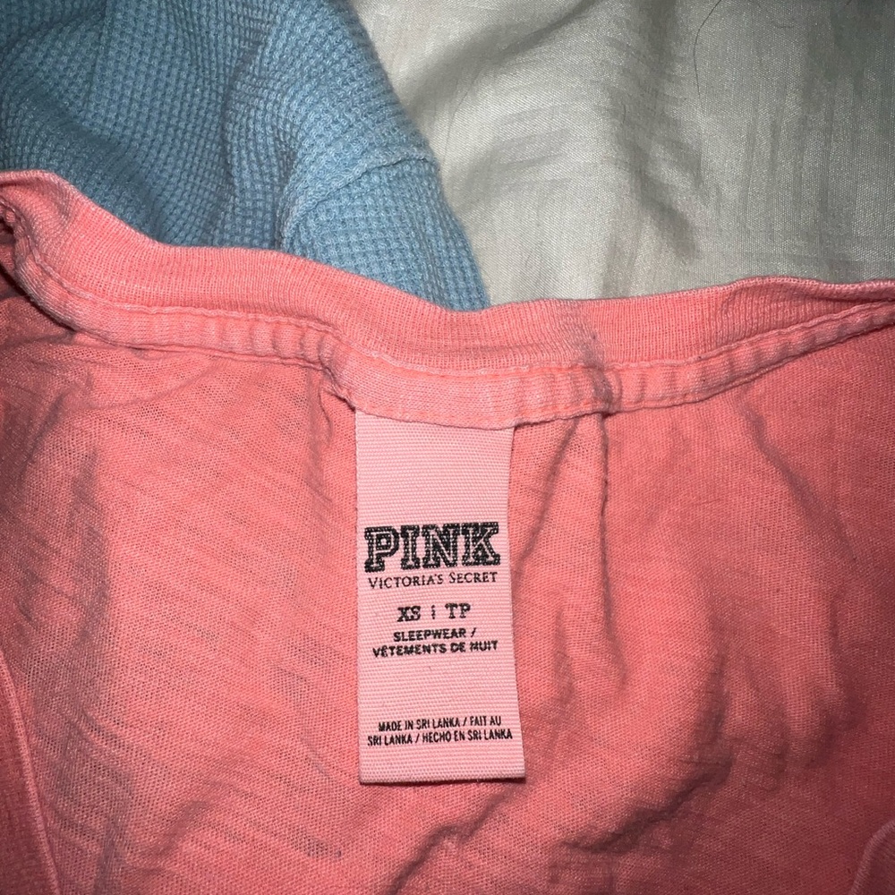 PINK long sleeve cropped shirt & Tshirt